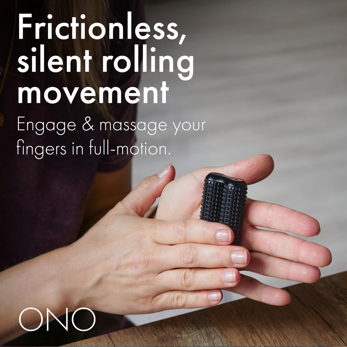 ONO Roller at desk supports calm concentration and mindful breaks.