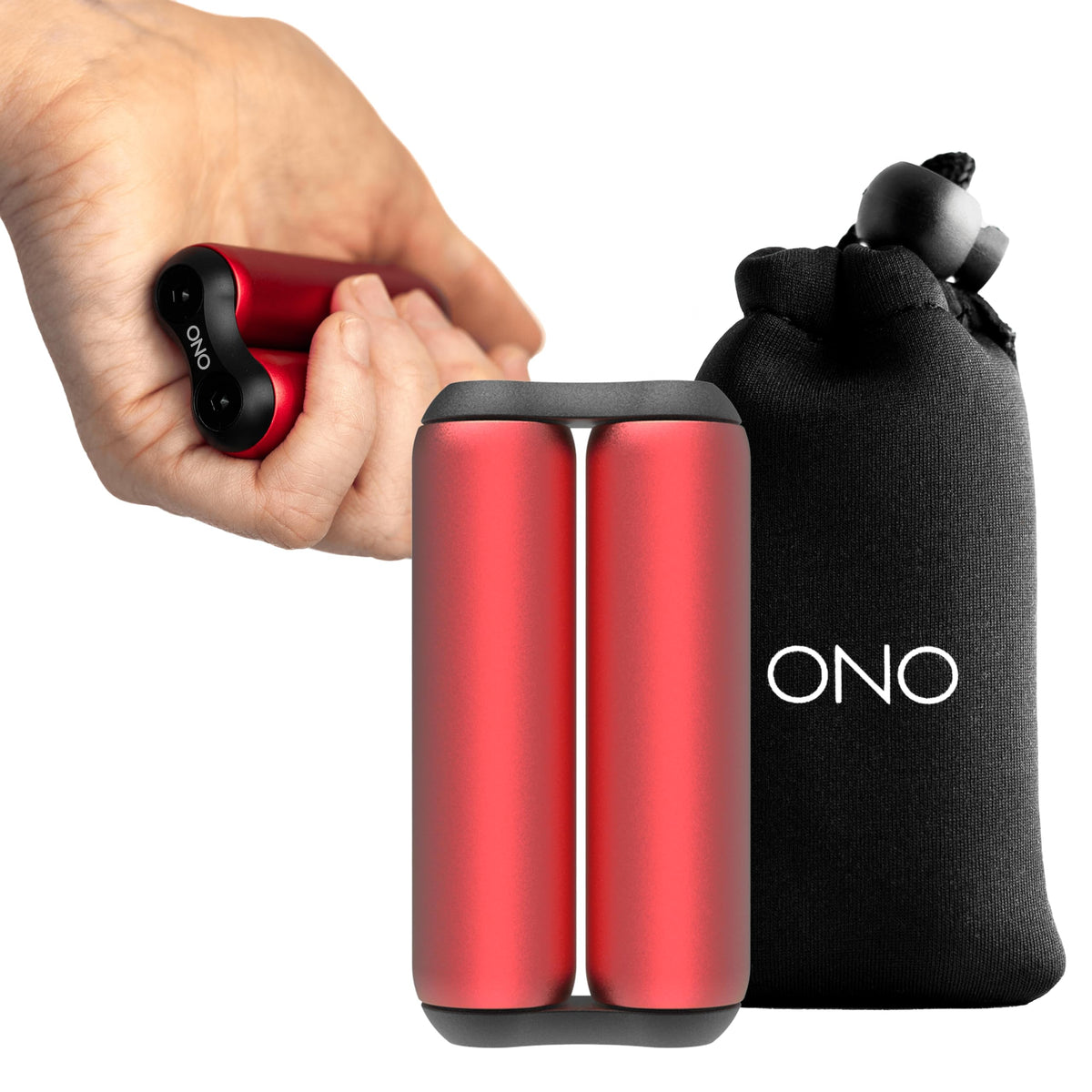 ONO Roller front view with compact aluminum design for discreet stress relief.