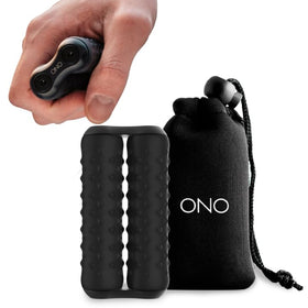 ONO Roller handheld fidget toy for adults, black full-size design, promotes focus and stress relief at work.