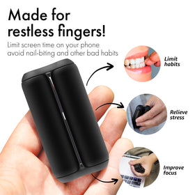 ONO Roller handheld use showing a compact grip for discreet on-the-go focus.