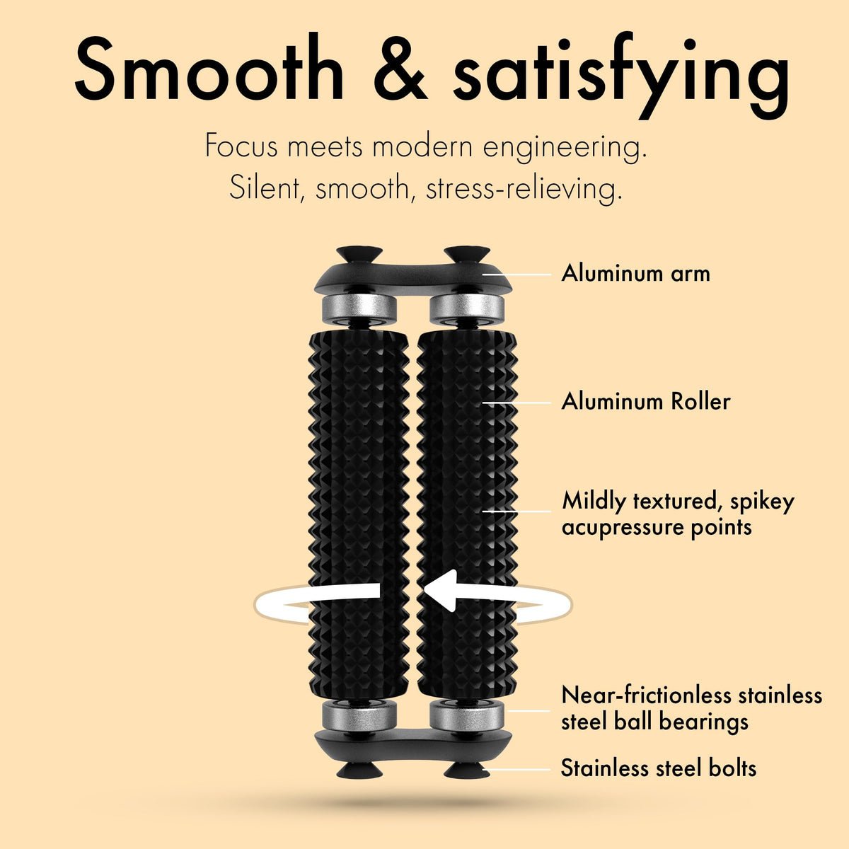 ONO Roller portable design fits bags for quick anxiety management anywhere.
