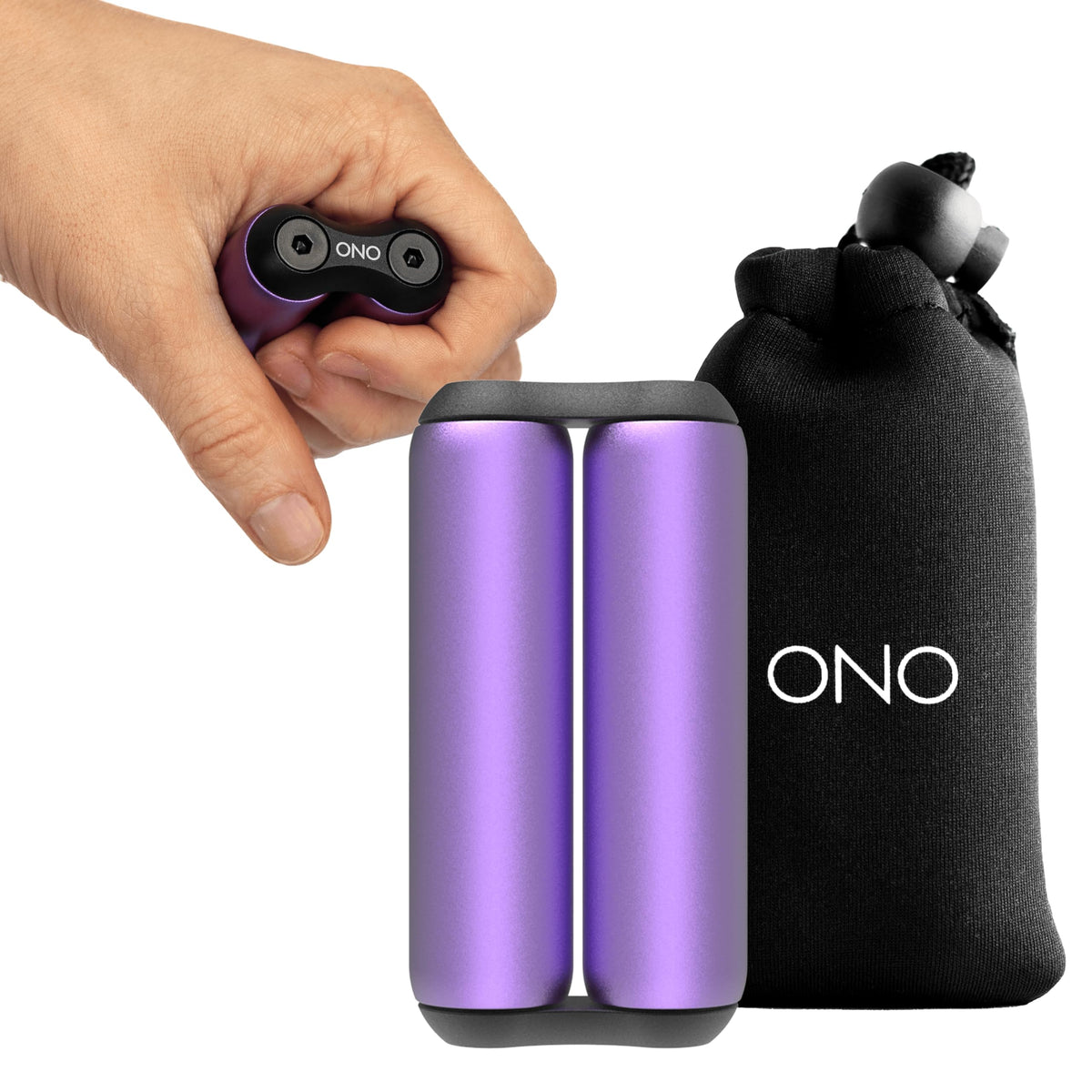 ONO Roller closeup shows the purple compact fidget in action for focused moments