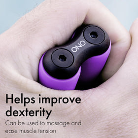 ONO Roller purple finish in hand highlighting ergonomic comfort