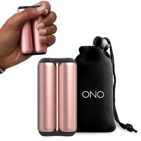 ONO Roller in rose gold with full-size aluminum build for durable fidgeting.