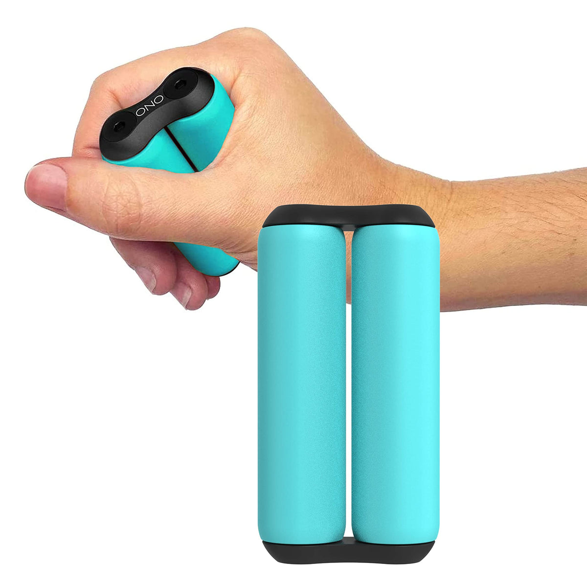 ONO Roller Jr teal front view highlights discreet, silent stress relief for focused work