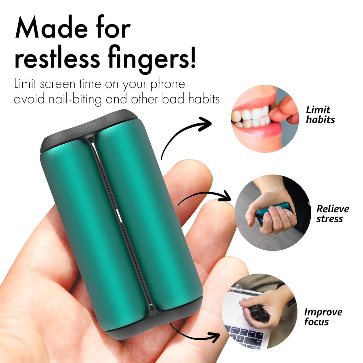 ONO Roller teal mini silky rotation supports mindful breaks