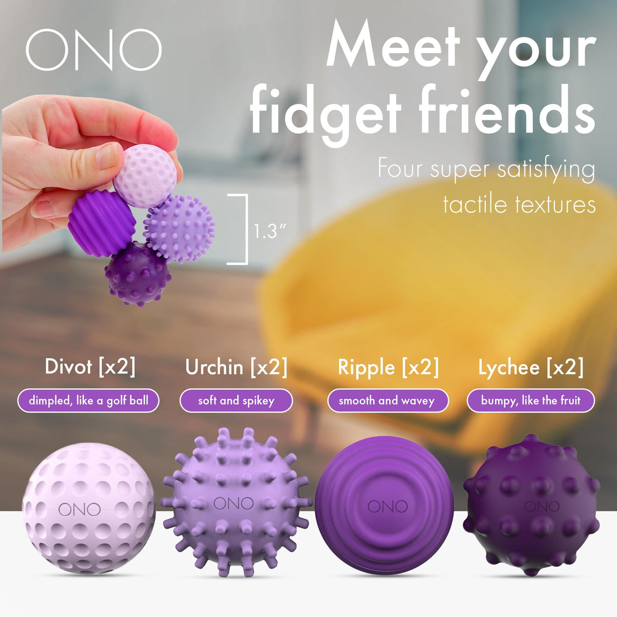 ONO Signets magnetic balls show subtle attraction for engaging fidget play.