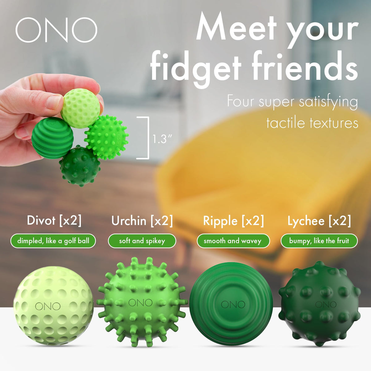 ONO Signets waves texture for focused, quiet fidgeting
