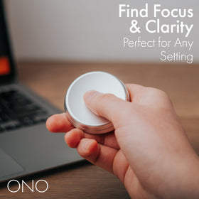 ONO Slider in use helps redirect restless hands from nail-biting.