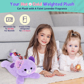 Onsoyours 15-inch lavender cat plush soft and cuddle-worthy