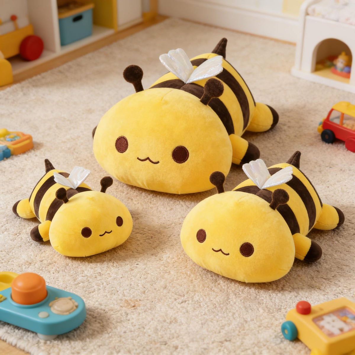 Onsoyours Bee Plush Hug Pillow offering gentle support during naps