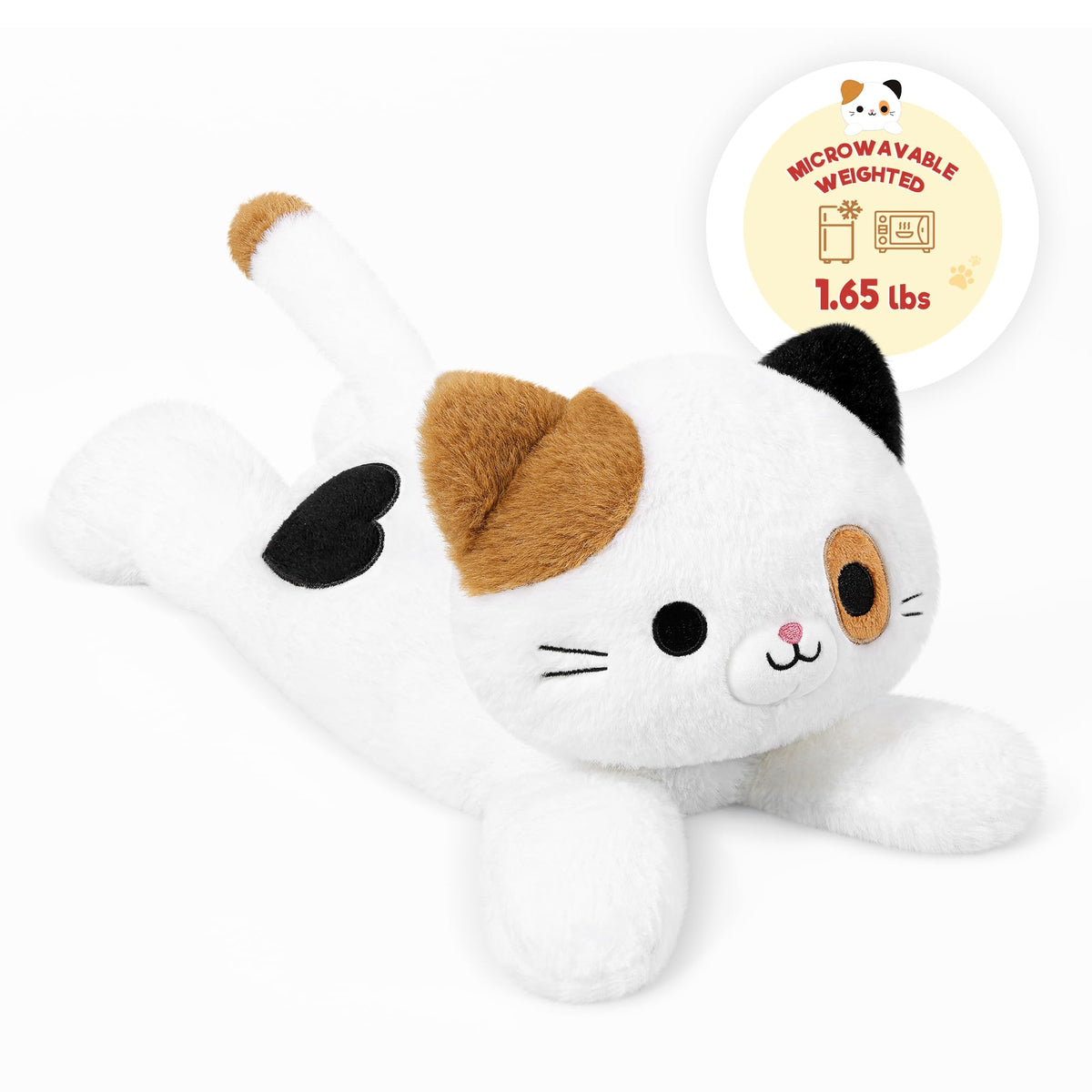 Onsoyours calico cat 15in plush microwavable warmth for cozy evenings
