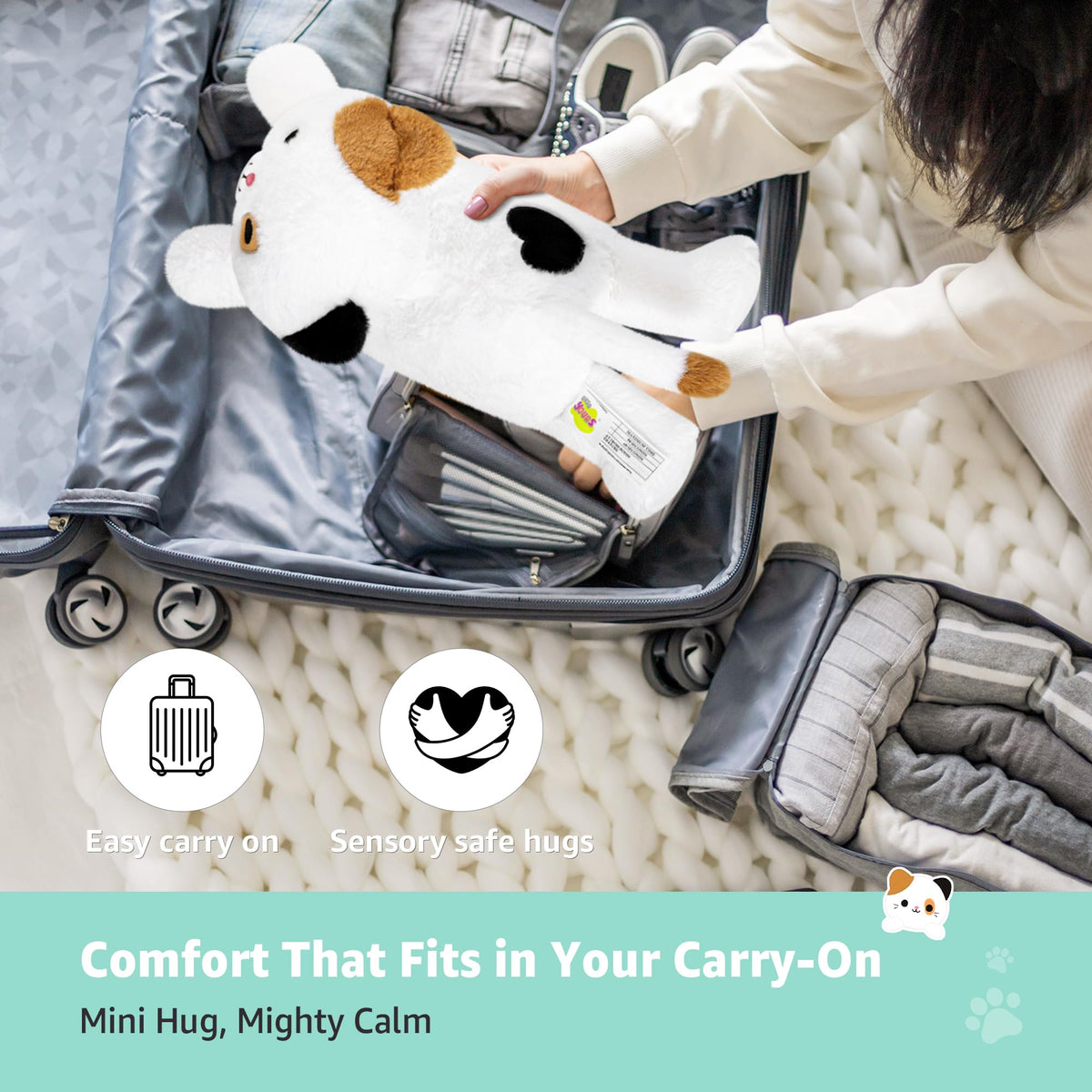 Onsoyours calico cat soft cuddle companion for relaxing evenings