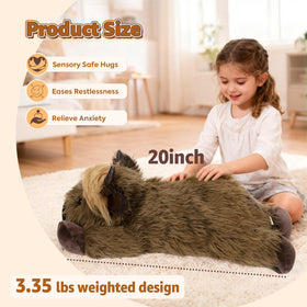 Onsoyours Highland Cow plush 20-inch size for cuddling and lounging
