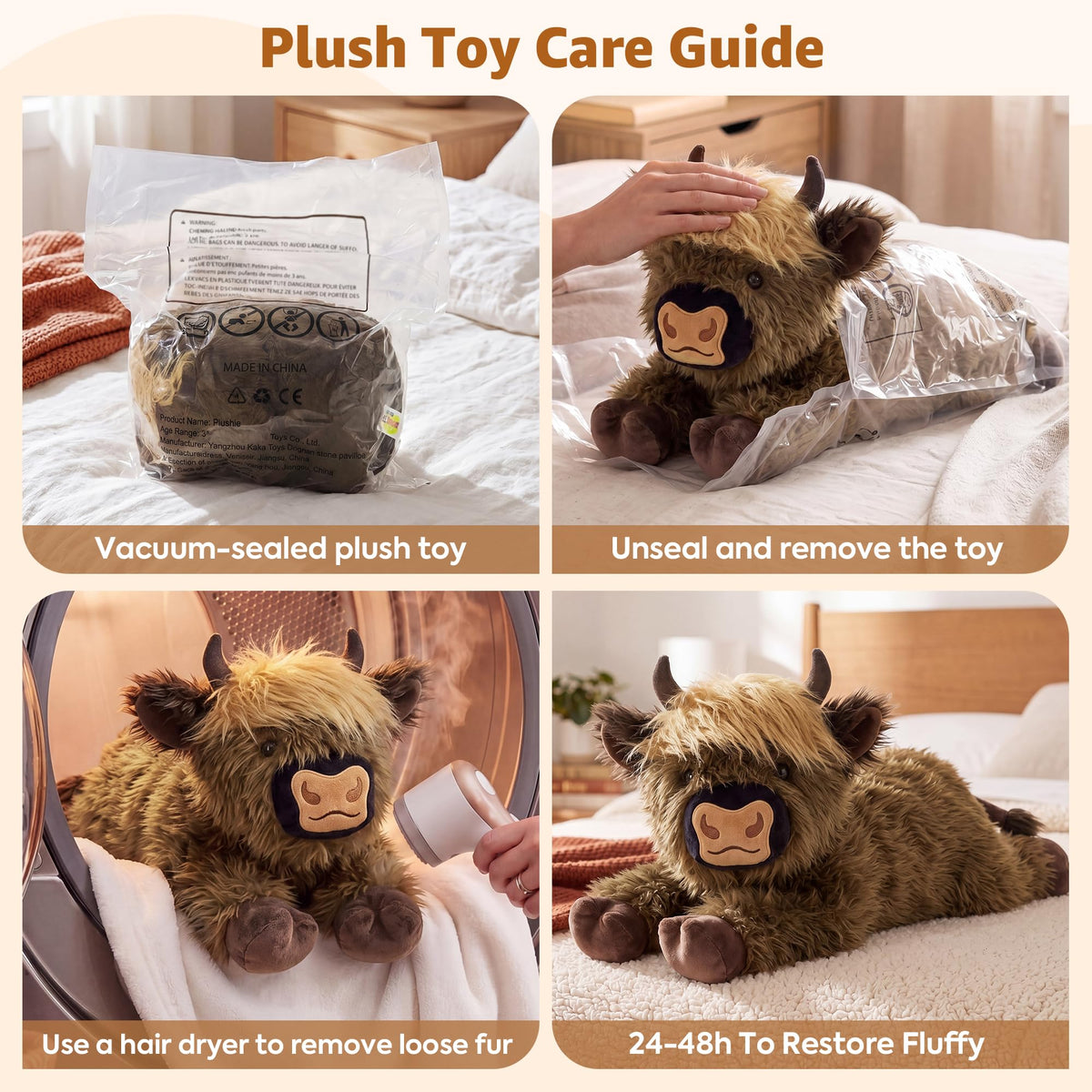 Onsoyours Highland Cow plush cozy moments for relaxation and calm