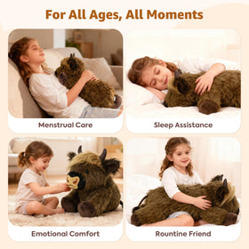 Onsoyours Highland Cow plush easy-clean surface for quick cleaning