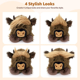 Onsoyours Highland Cow plush soft fabric texture for gentle touch