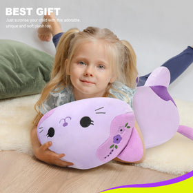 Onsoyours Lavender Cat Plush made from soft, safe materials for all ages.