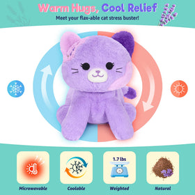 Onsoyours lavender embroidery left-ear cat plush detail