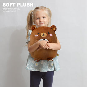 Onsoyours Original Bear Plush 12-inch on a bedroom shelf.