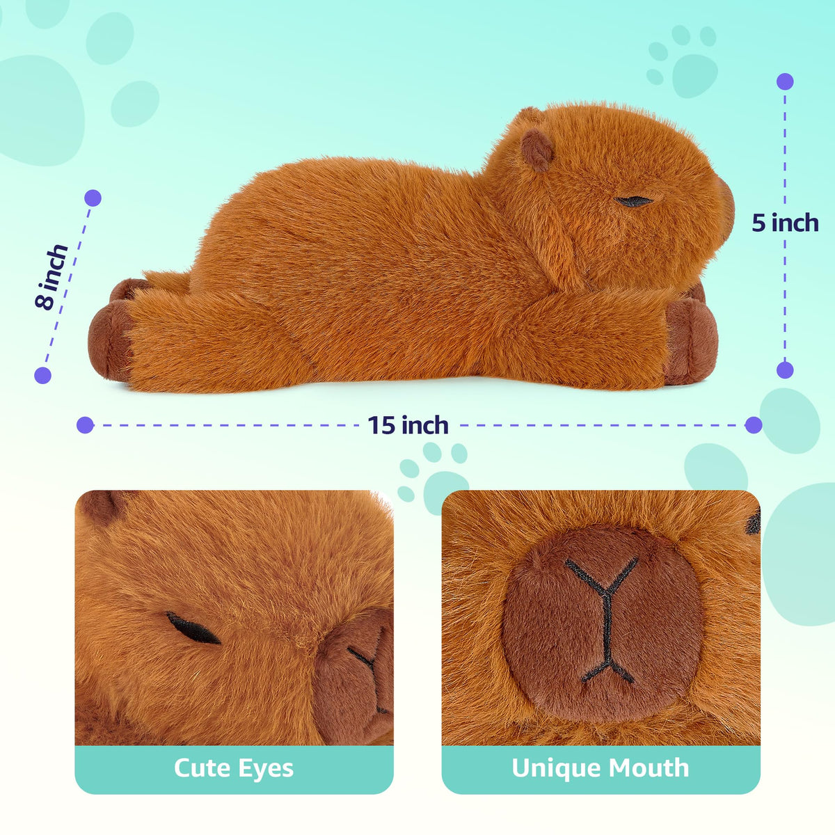 Onsoyours capybara plush kids cuddle pose ideal for comforting moments