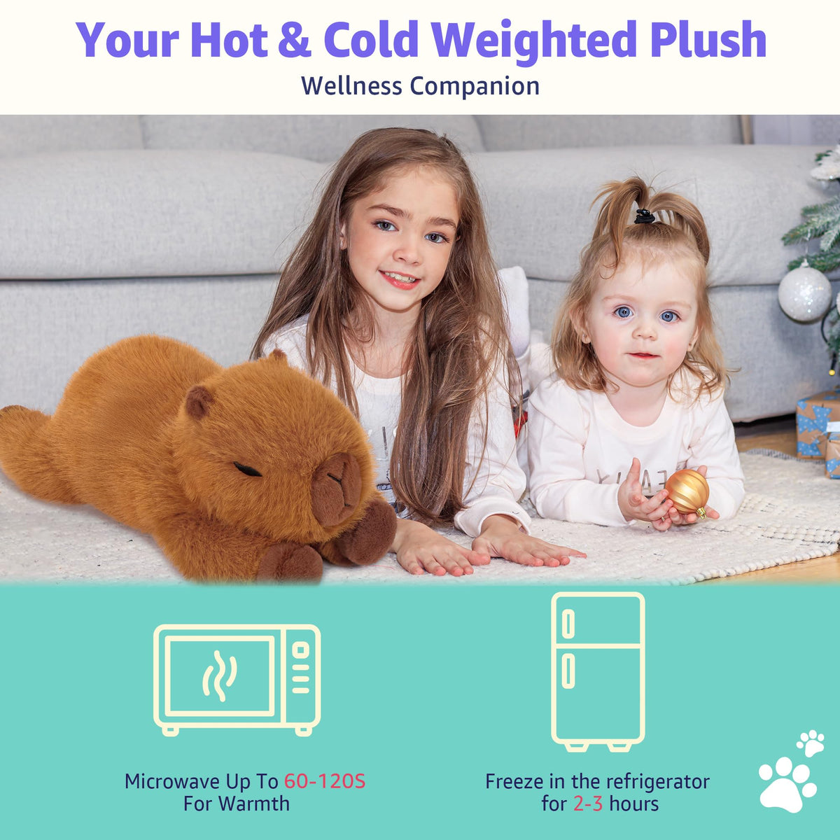 Onsoyours capybara plush soft fabric detail for gentle, comforting hugs