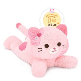 Onsoyours Sakura cat plushie heated in microwave for cozy warmth