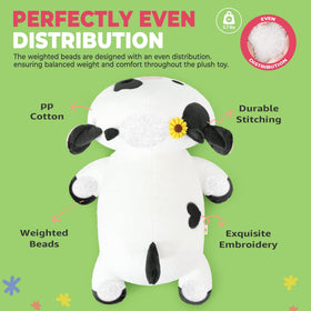 Onsoyours Original Weighted Sunflower Cow plush heat packet insert for warm, soothing comfort