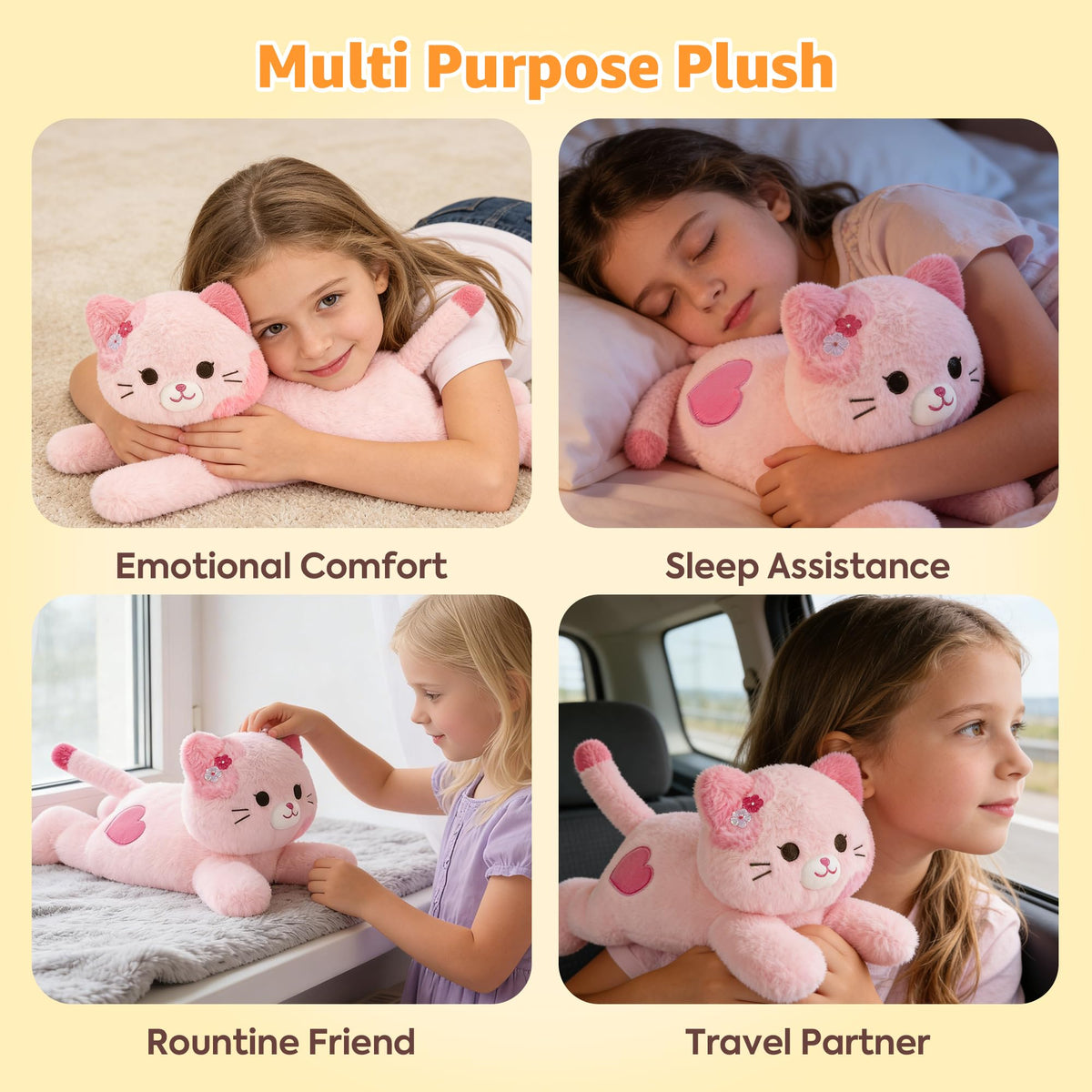 Onsoyours Sakura cat plushie easy to clean for regular use