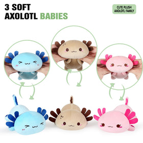 Onsoyours brown baby axolotl plush 5.9 inches, a cozy kid friendly companion