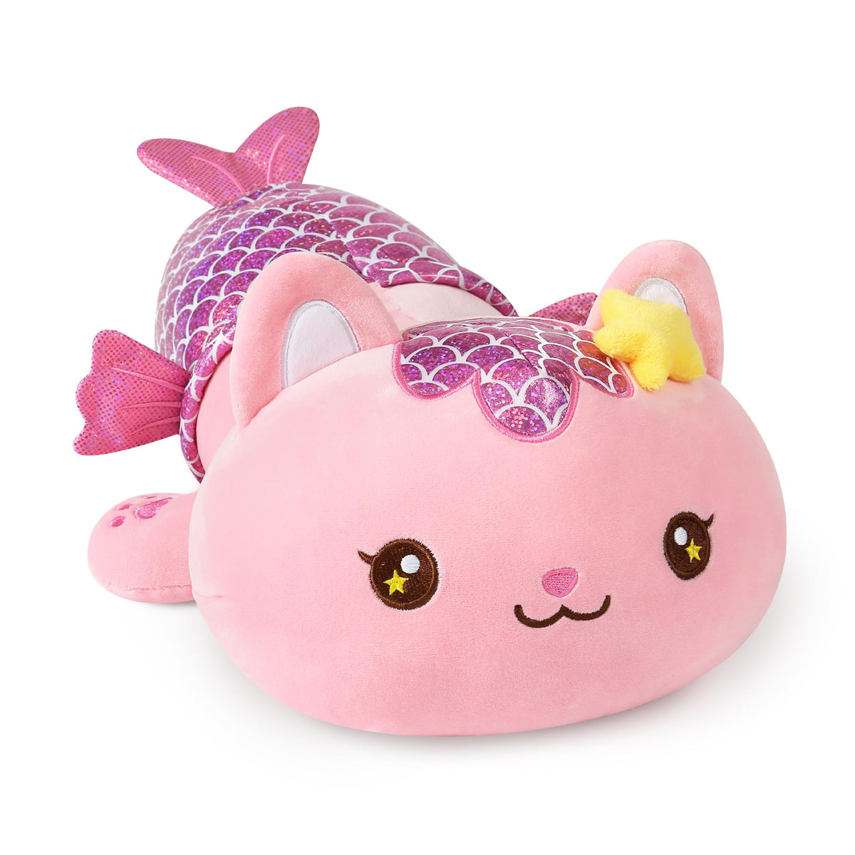 Onsoyours cute kitten mermaid plush 12-inch cuddle buddy for kids