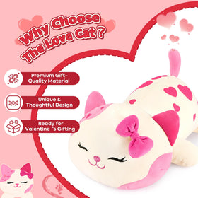 Onsoyours kawaii cat pillow with heart prints adds charm to bedrooms and desks.