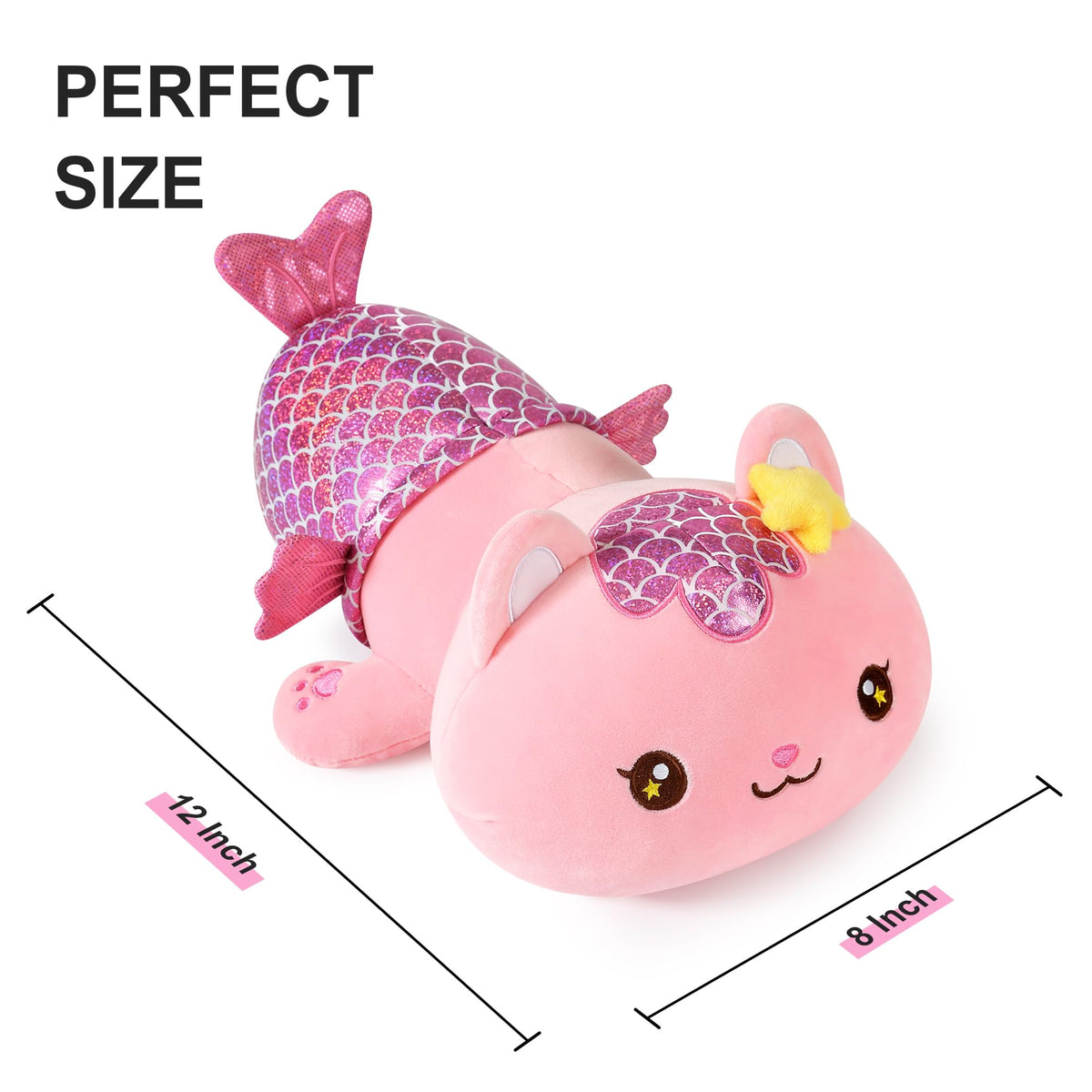 Onsoyours kitten mermaid plush pillow ideal for bedrooms and gifts