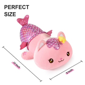 Onsoyours kitten mermaid plush pillow ideal for bedrooms and gifts