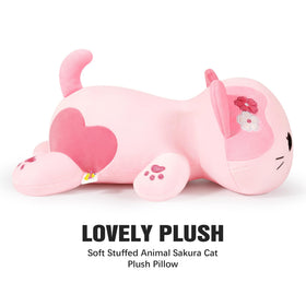 Onsoyours Sakura Cat Plush 20-inch gift-ready design makes a delightful present for kids and adults