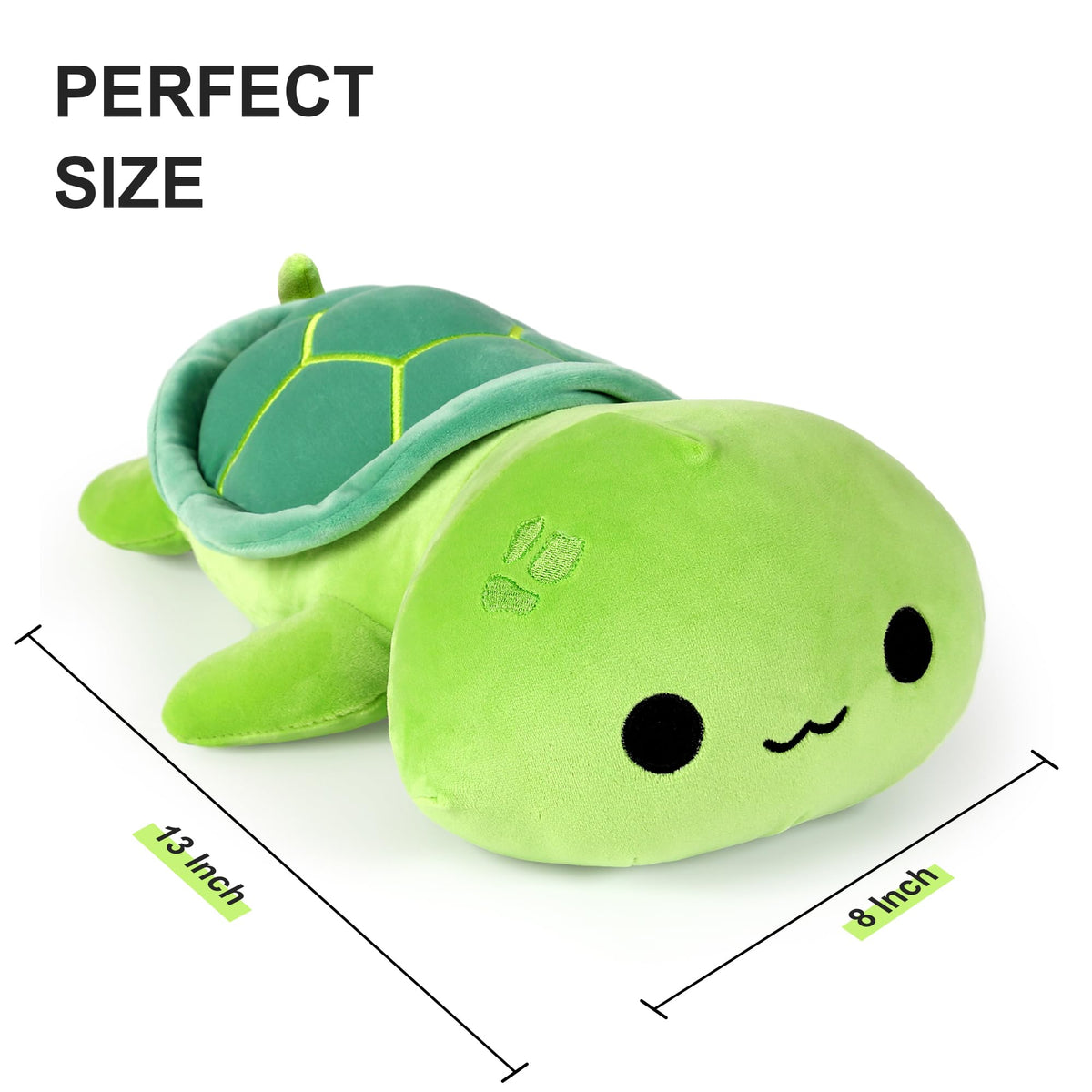 Onsoyours sea turtle plush material close-up, elastic cotton and skin-friendly fabric.