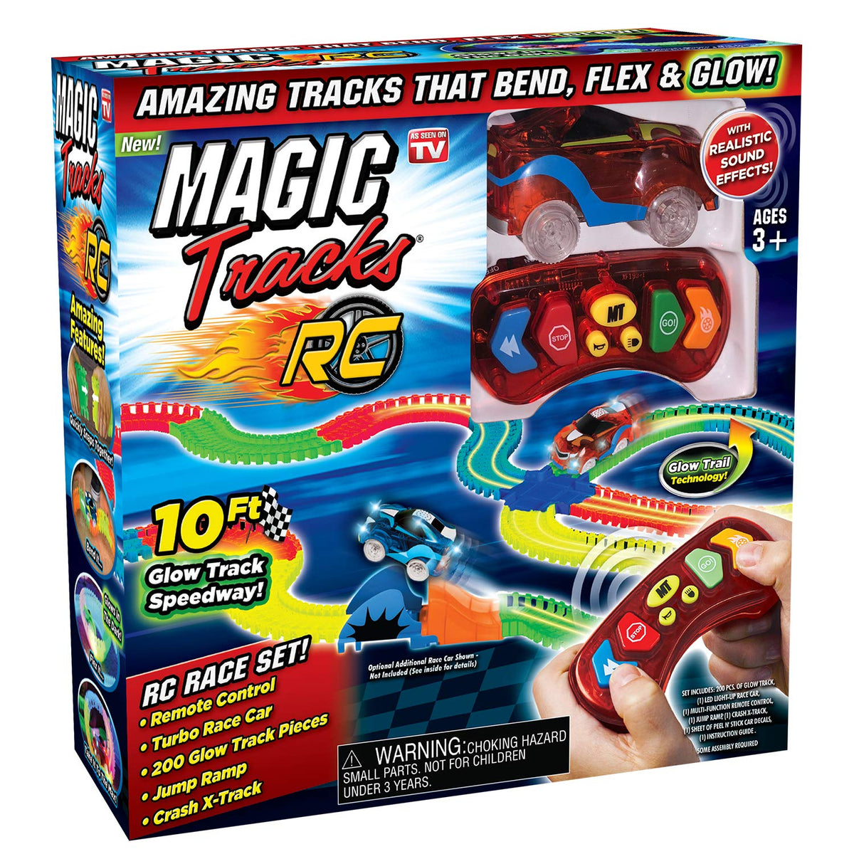 Ontel Magic Tracks track assembly showing a flexible layout for creative play sessions