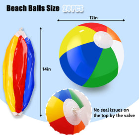 Ontigola PVC beach balls, 12 inch, durable for bounce and play at the pool.