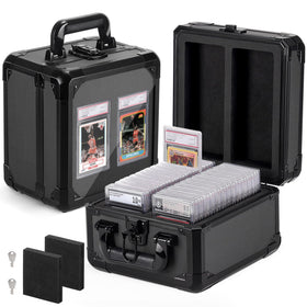 Onuliss graded card storage box with display window showcases PSA slabs securely