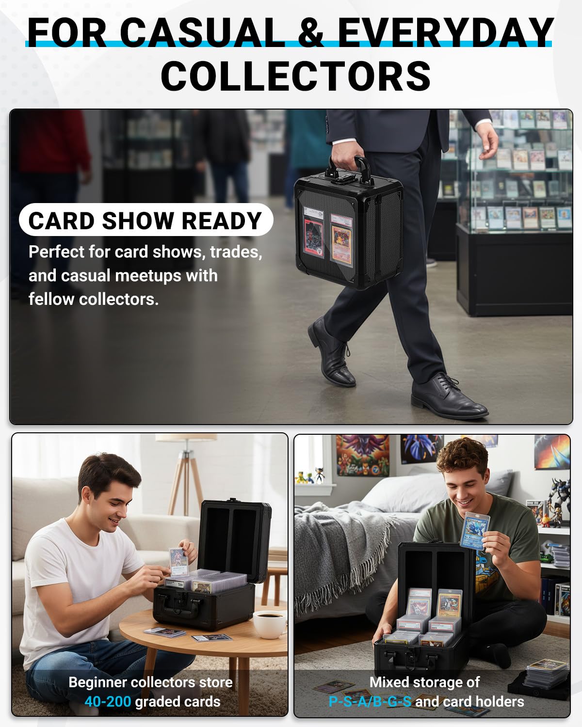 Onuliss display-ready case compatible with PSA, CSG, and BGS cards
