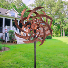 ONWEII wind spinners outdoor decor shows 360-degree rotation for dynamic garden movement.