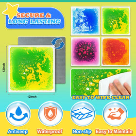 Onyoloy durable wipe-clean tiles withstand busy daycares and daily play.