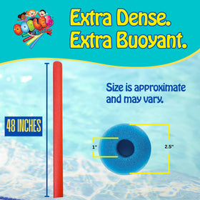 Oodles of Noodles buoyant foam tube 48in for lounging and dipping.