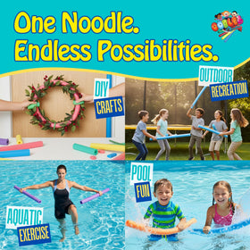 Oodles of Noodles hollow-core noodle 48in ideal for crafts and play.