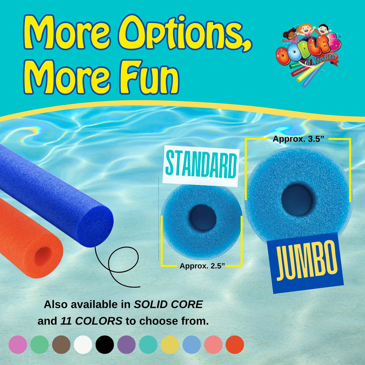 Oodles of Noodles multi-use noodle 48in suitable for pool games.