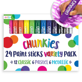 Ooly Chunkies 24 paint sticks classic set for mess-free kids painting