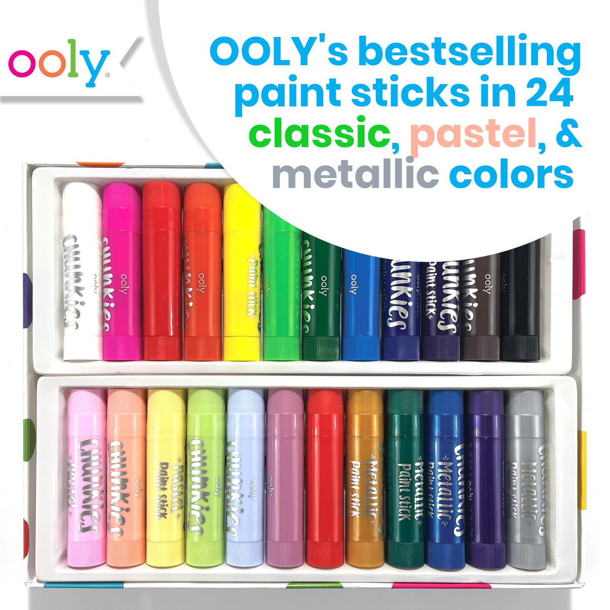 Ooly Chunkies pastel set for soft tones in kids artwork