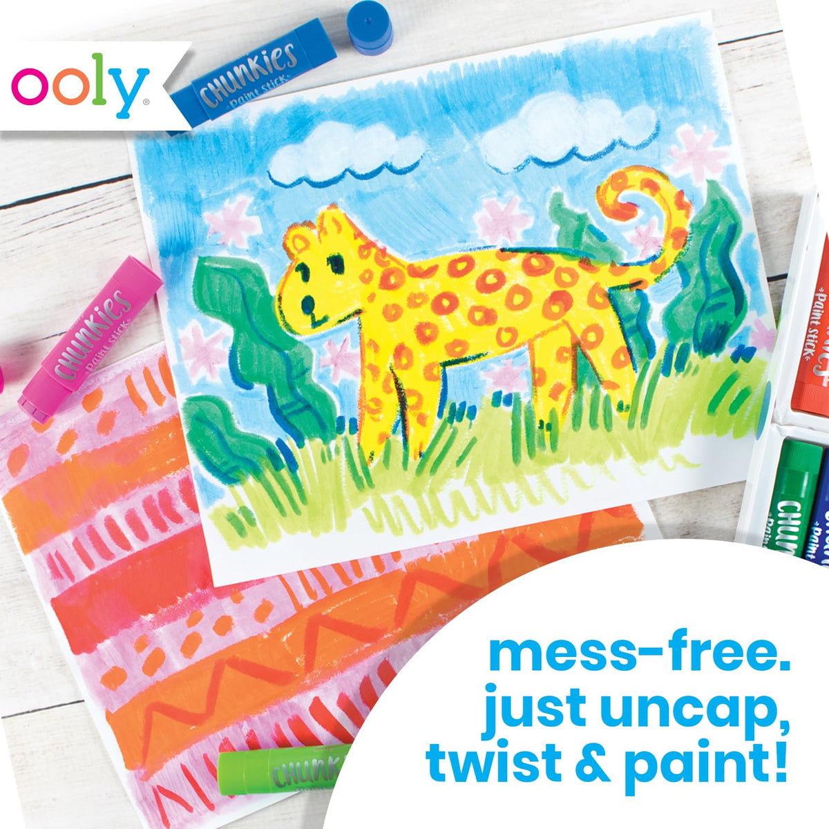 Ooly Chunkies quick-drying paint sticks for fast creative sessions
