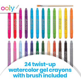 Ooly Smooth Stix Gel Crayons on paper and glass enable smooth, easy color application.