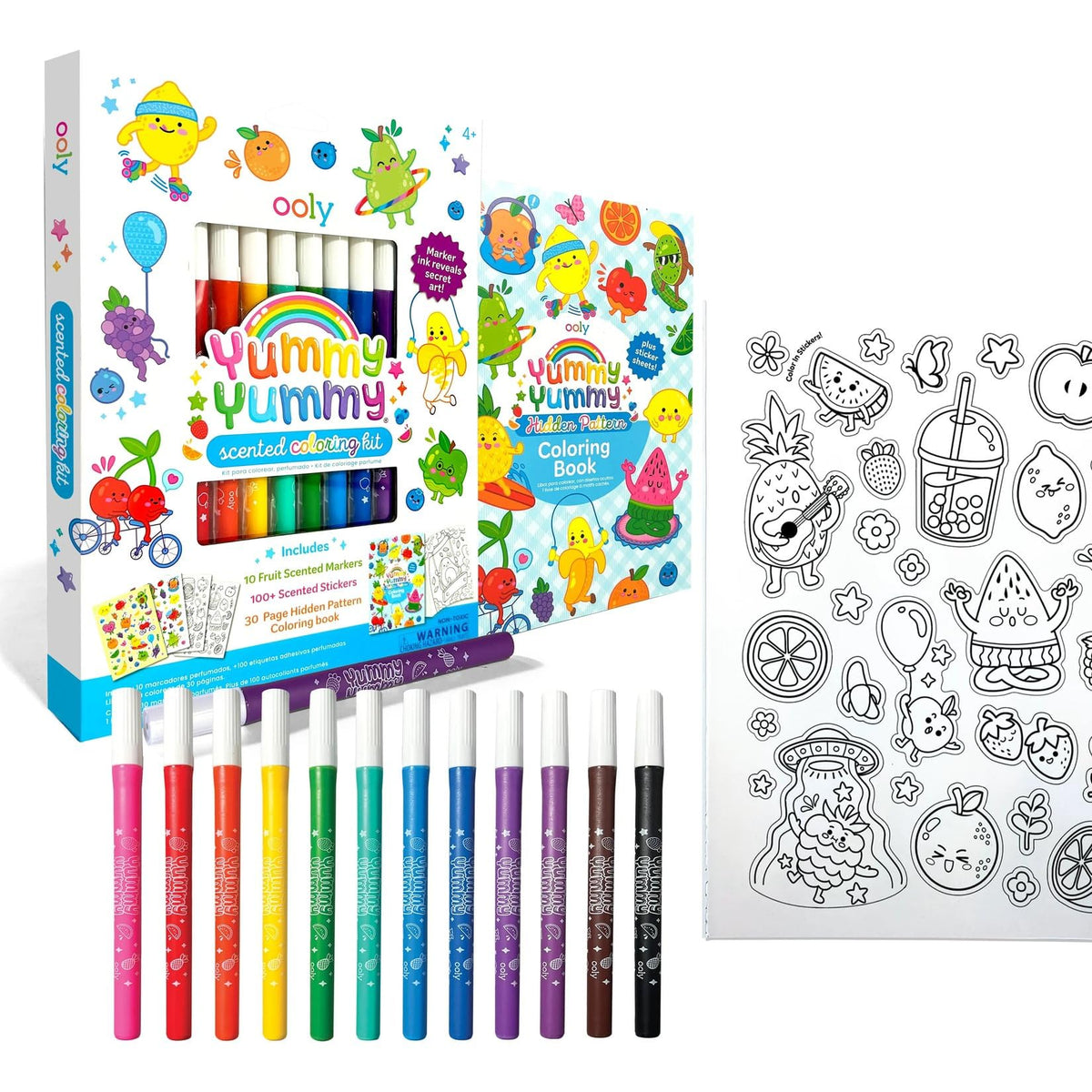 Ooly Yummy Yummy blueberry scented markers in a travel kit for on-the-go art.